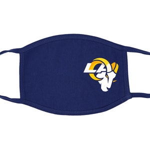 LA Rams Face Mask 3 pk Made in LA Unisex breathable Cotton Spandex double layer One Size wash reuse Mix & Match Mask Colors | Free Shipping