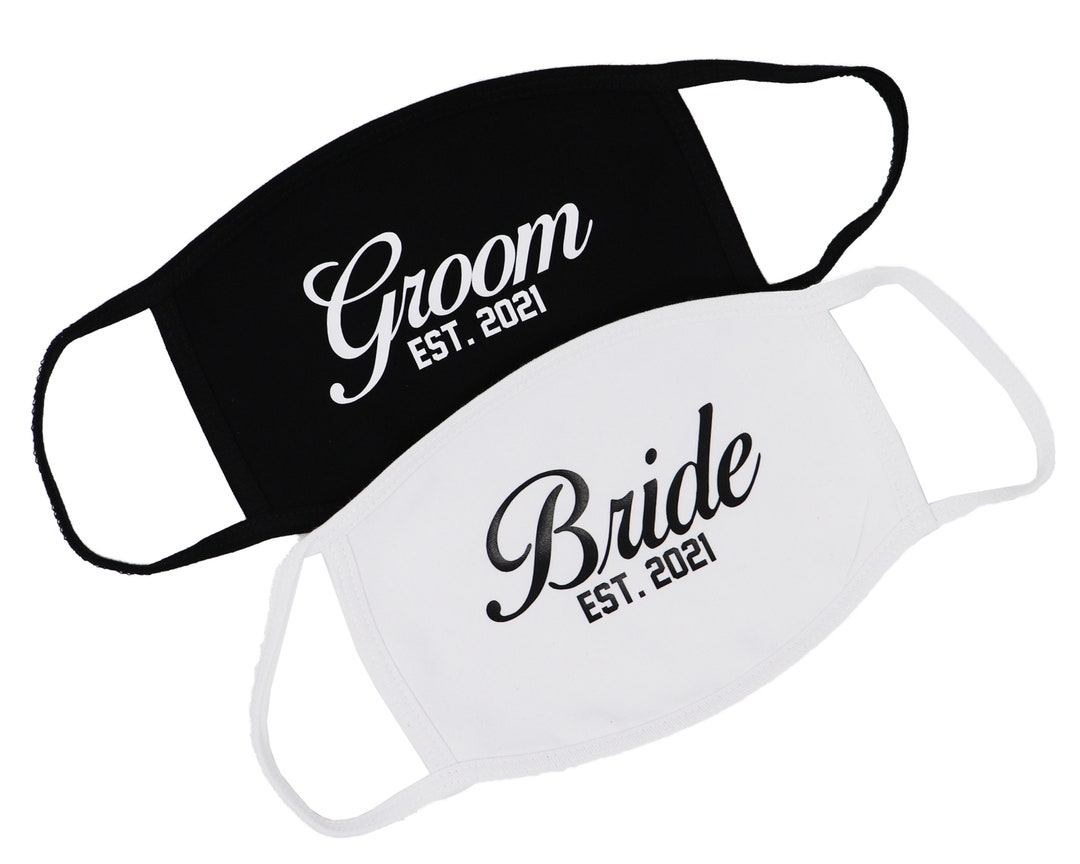 Bride & Groom 2021 Face Mask Couples Gift Set Etsy