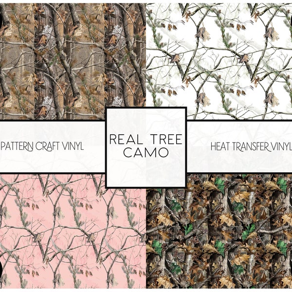 Real Tree Camo Pattern HTV Vinyl-Wärmeübertragungsband zum Aufbügeln im Lieferumfang enthalten Mossy Oak Camo Pattern Vinyl Permanentes Oracal 651 selbstklebendes Vinyl