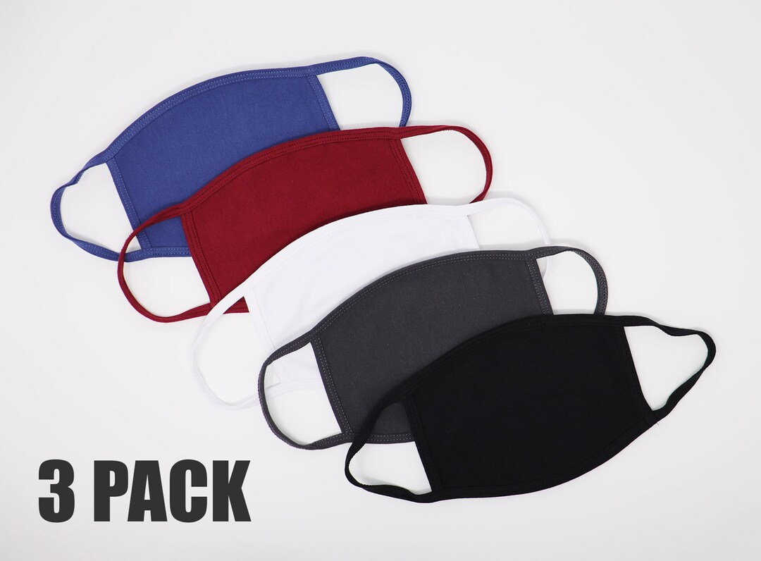 Made in USA Face Mask 3 Pack High Quality Cotton Spandex Etsy