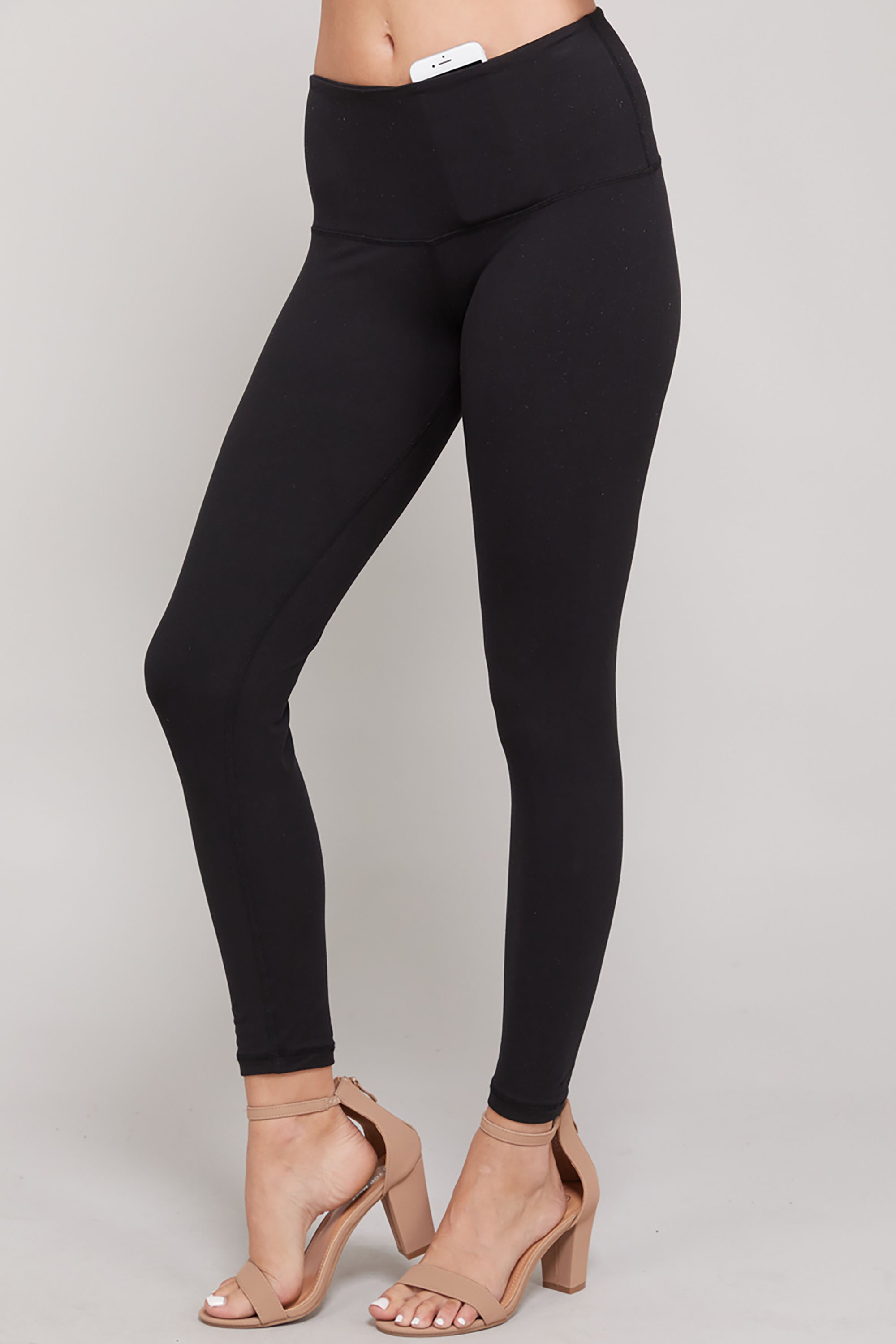 Womens Butter Leggings with Side Pockets Athleisurewear Wide Waist Active  Leisurewear Size S - 3X (Small, Black) at  Women's Clothing store