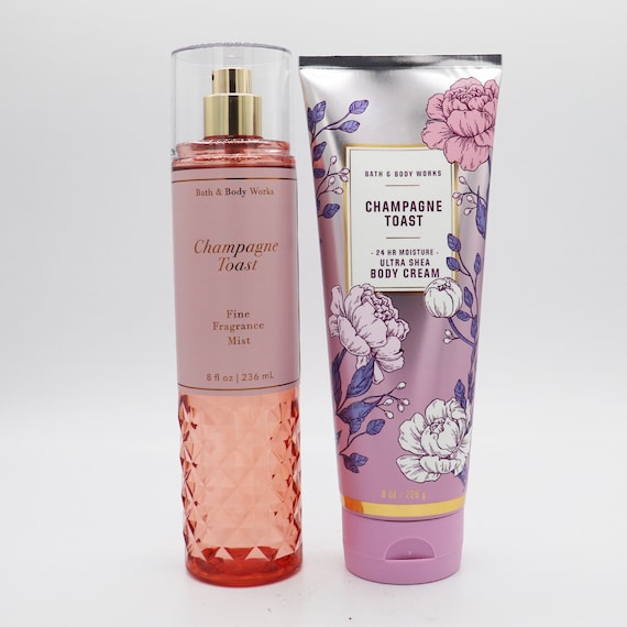 Bath and Body Works CHAMPAGNE TOAST Fine Fragrance Mist and Body Lotion 