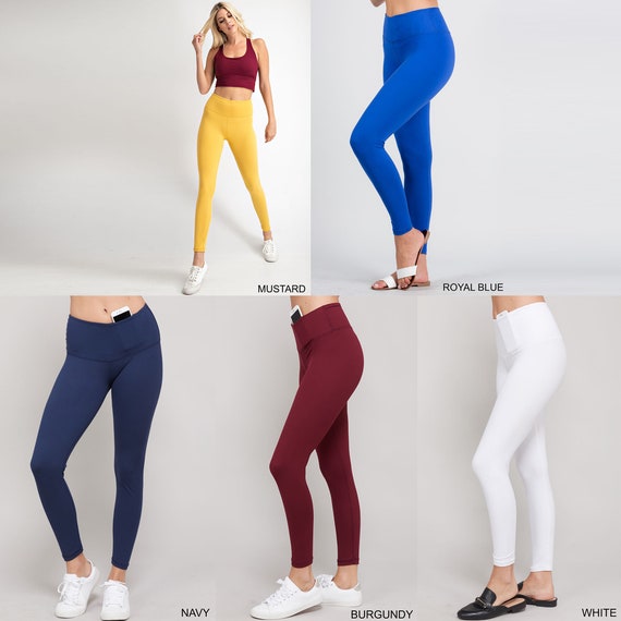 Butter Leggings Women's Athleisure Leggings High Rise Wide Waist