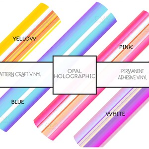 Opal Chrome Adhesive Vinyl, Opal White Vinyl, Teckwrap Craft Vinyl, Opal,  Holographic, Permanent Adhesive Vinyl, 12 X 12 Sheet, Craft 