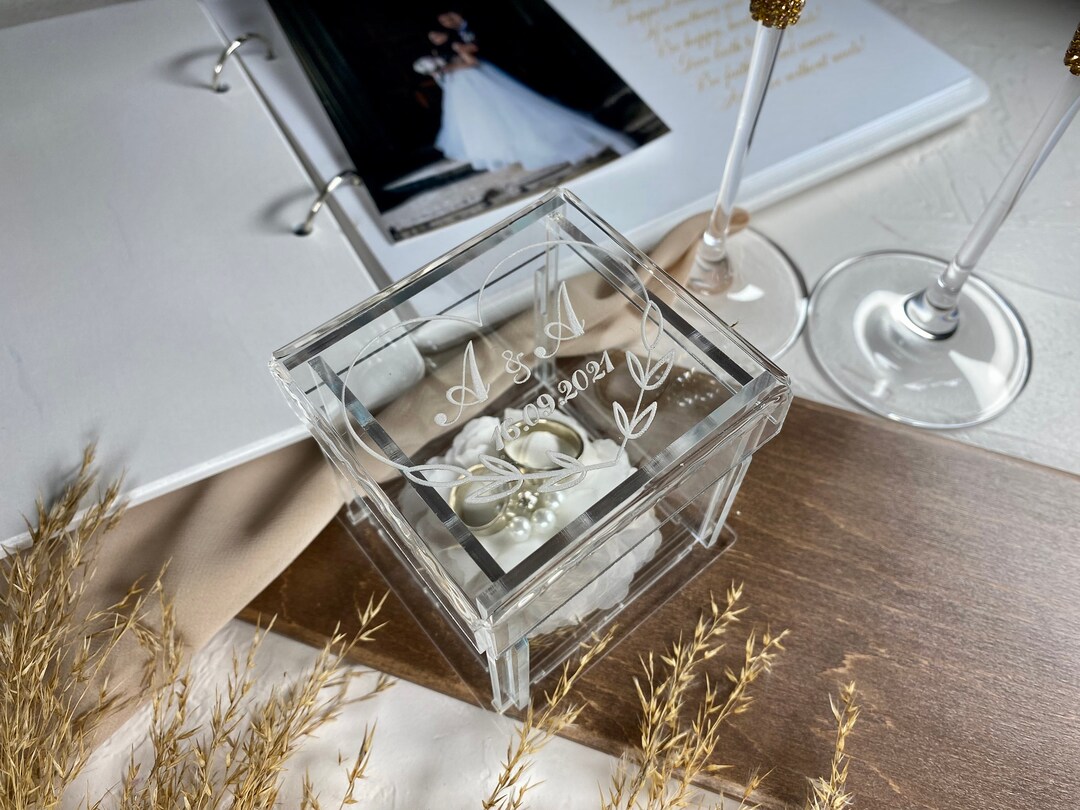Ring Box Acrylic Wedding Ring Box Personalized Acrylic Etsy