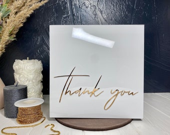 Personalized White Acrylic Wedding Card Box With Lock - Etsy