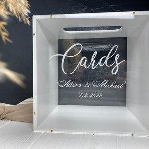 Wedding Card Box | Acrylic Card Box | Wood Card Box | Personalized Card box | Custom Envelope Box | Wedding Gifts