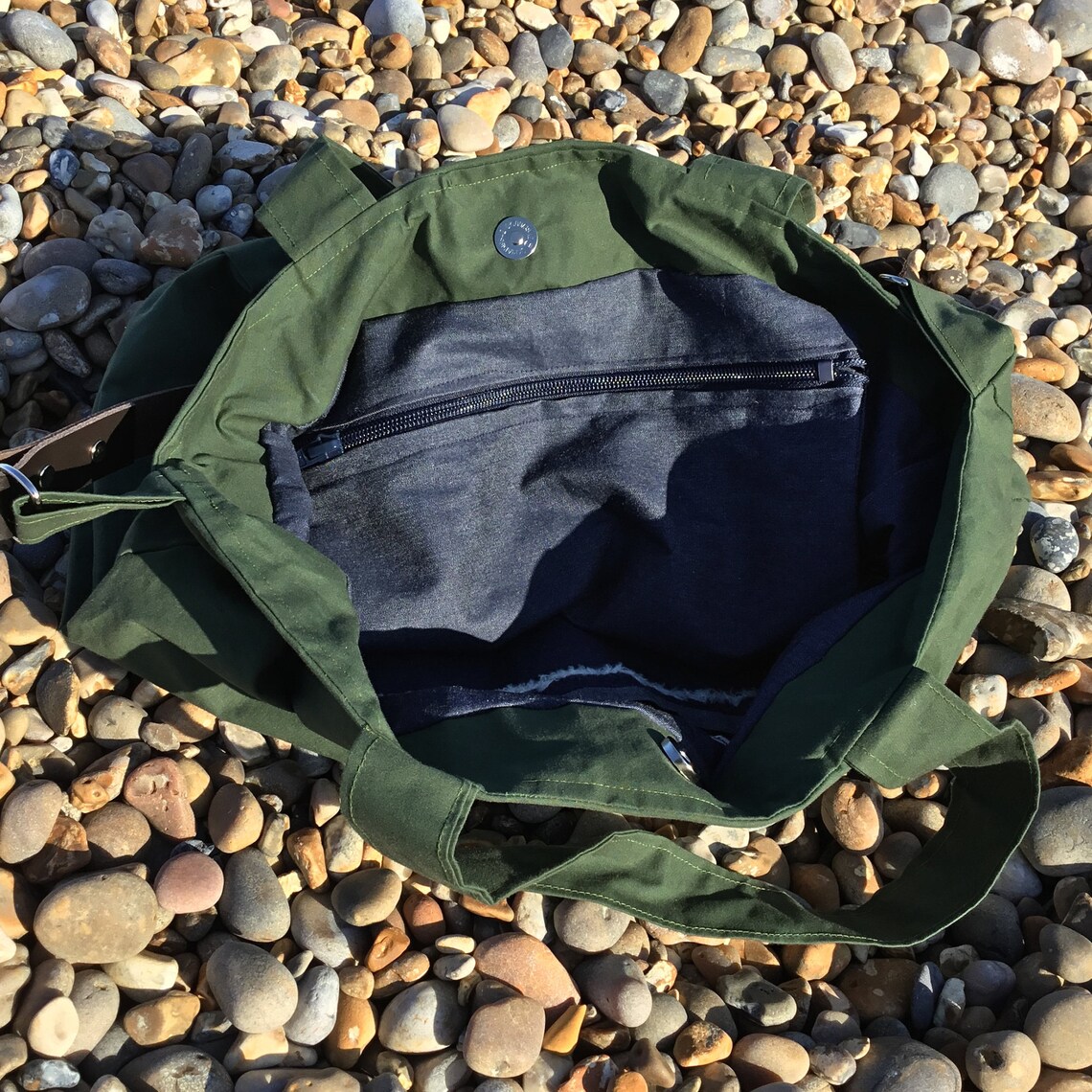 Baggage hand made dry oilskin lined bag Etsy