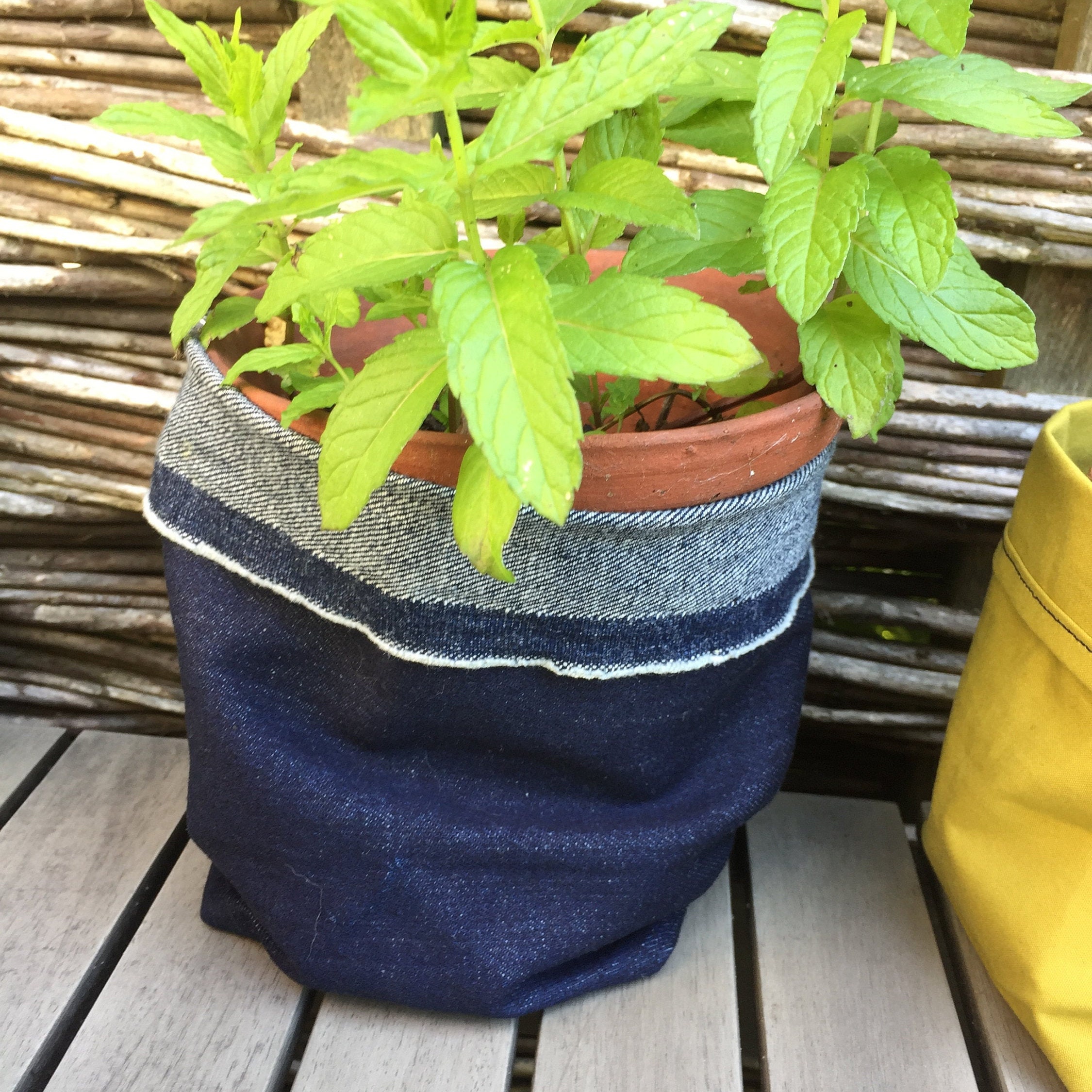 Colourful Storage Pots hand made by 'Baggage' Etsy