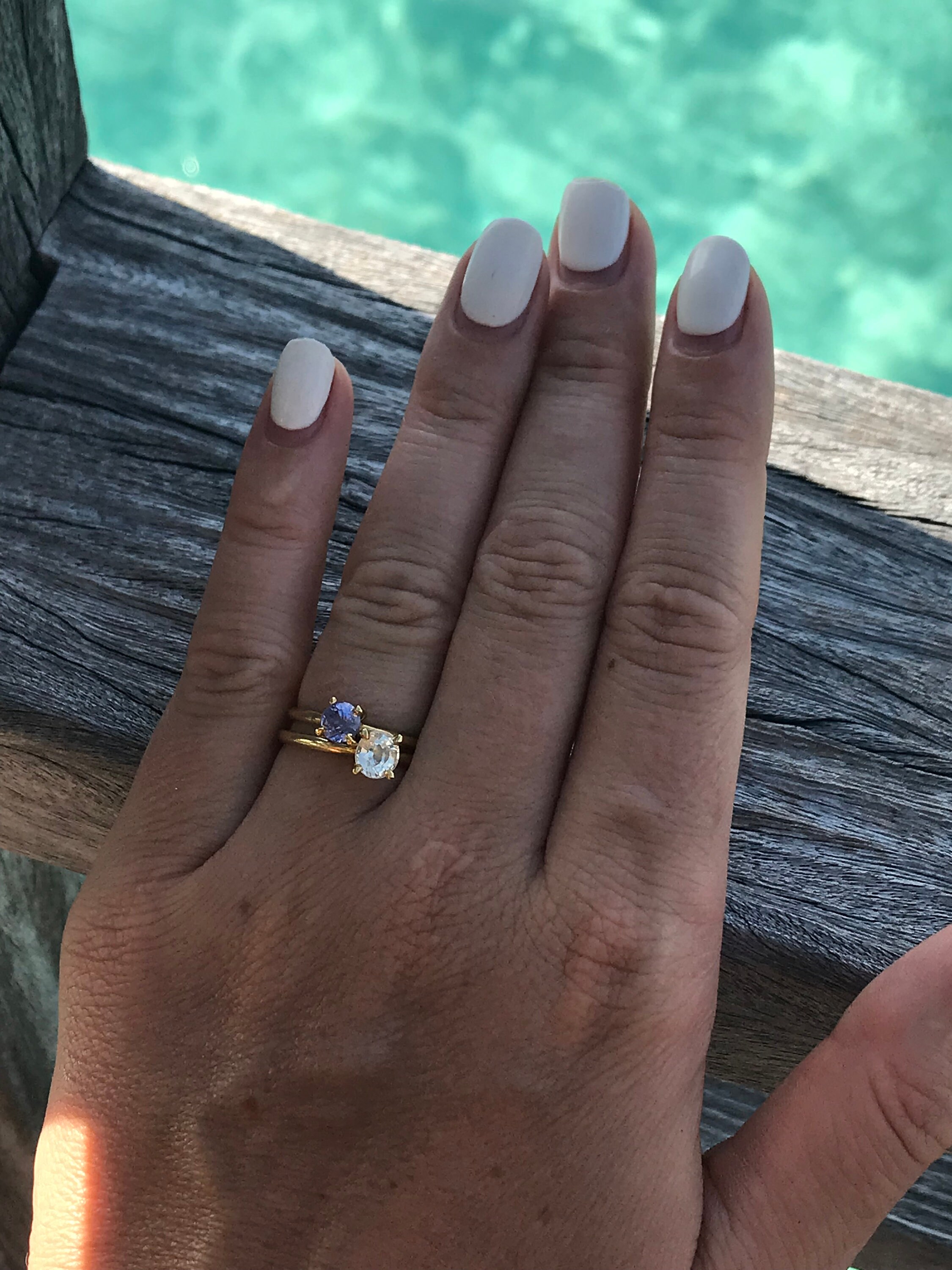 White Sapphire Ring Etsy UK