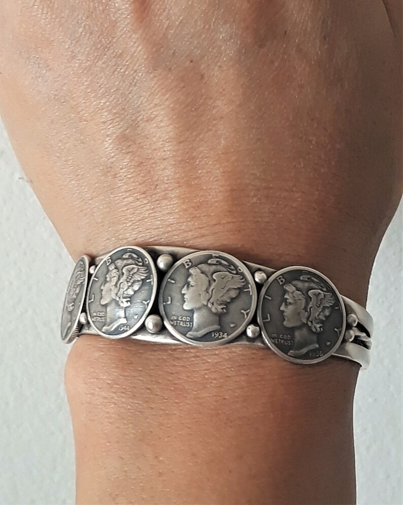Mercury dime bracelet Clearance
