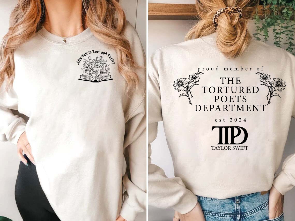 The Tortured Poets Department PNG files for Sweatshirt