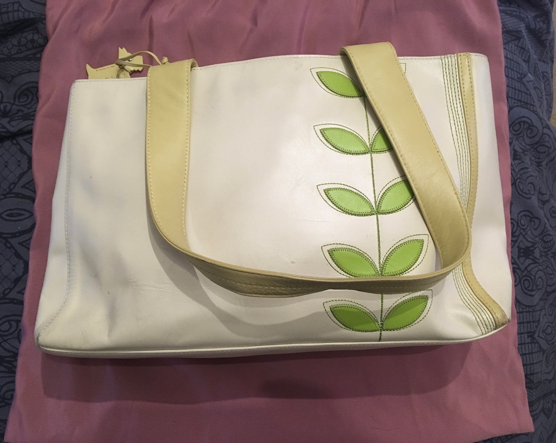 Vintage Preloved Cream Radley Handbag With Dust Bag. Etsy