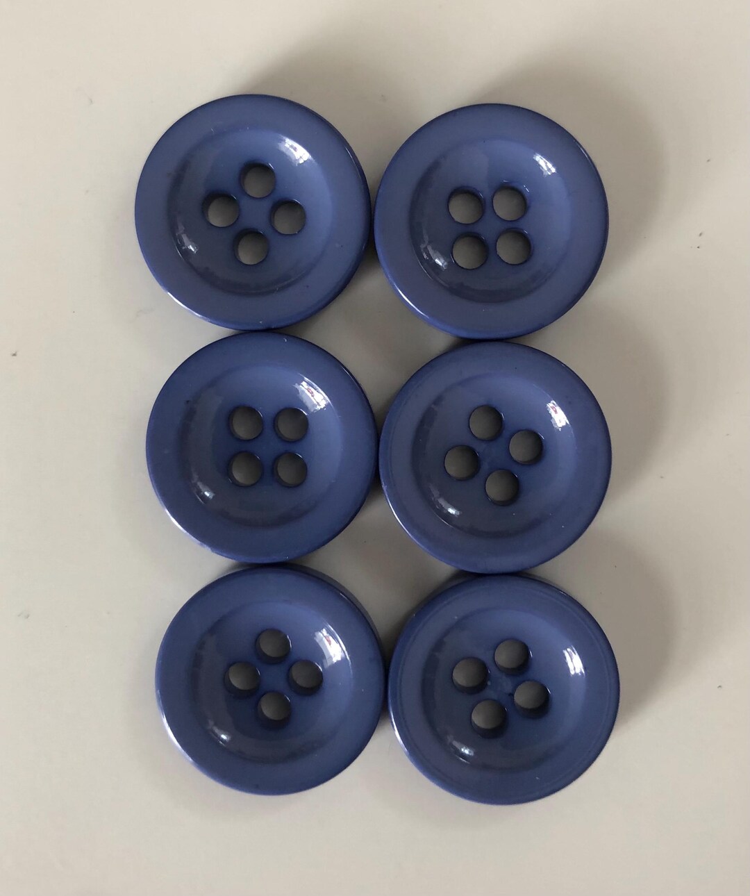 6 X New Vintage Light Blue Four Hole Buttons. 16mm. - Etsy Australia