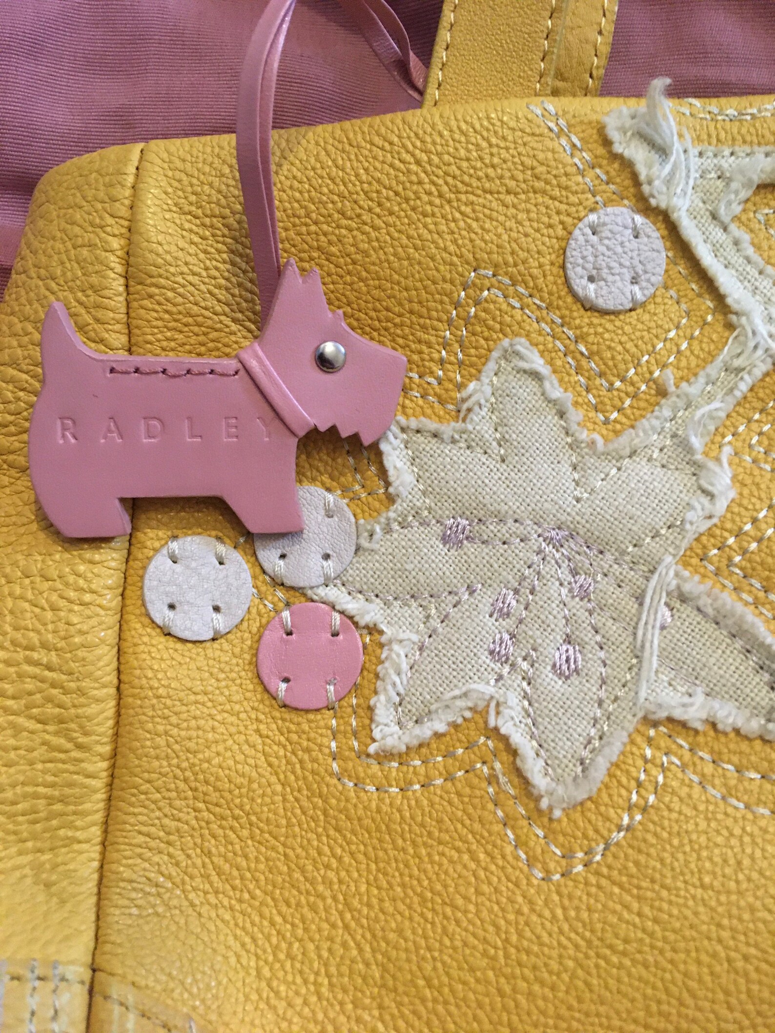 Preloved Vintage Mustard Yellow Radley Handbag With Dust Bag. Etsy UK