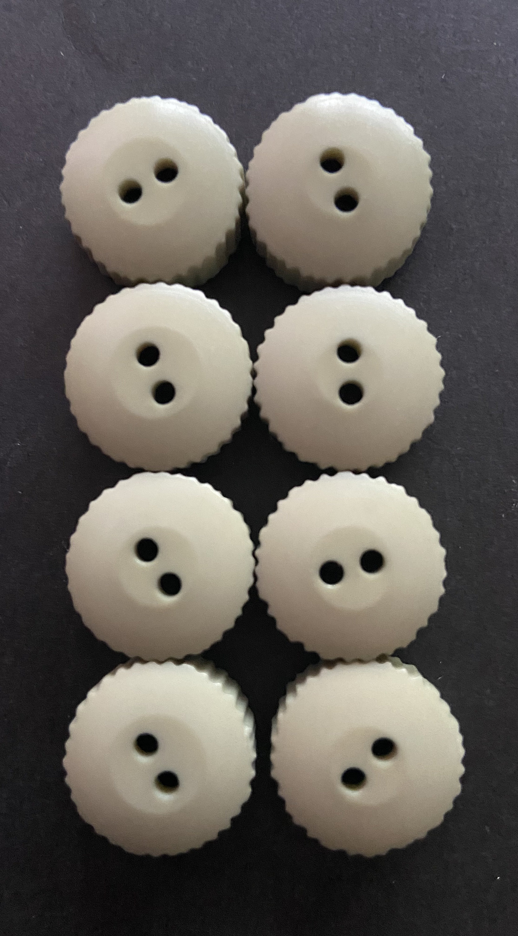 8 X Vintage Light Olive Ridged Concave Buttons. 17mm. - Etsy