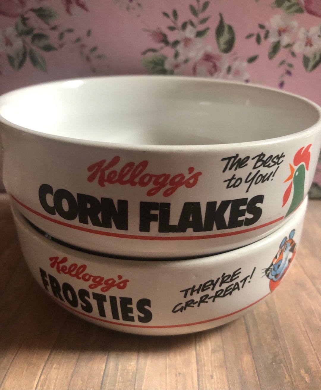 Vintage Kelloggs Cereal Bowls Cornflakes/frosties. Etsy UK