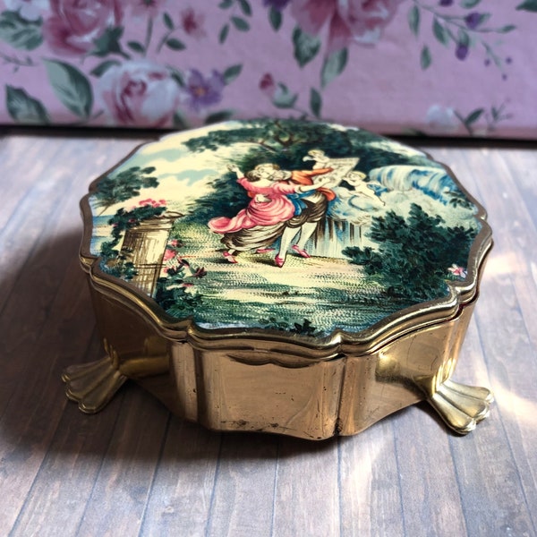 Beautiful Stratton Trinket Box with feet.