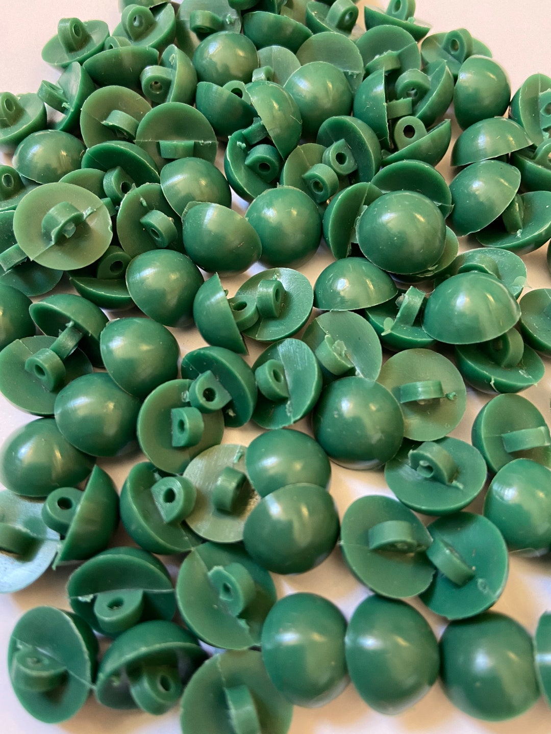 6 X New Vintage Dark Green Bobble Buttons. 14mm. - Etsy
