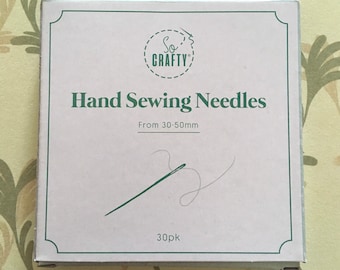 Nuevas agujas de coser a mano tan ingeniosas. Tamaños variados. 30pk.