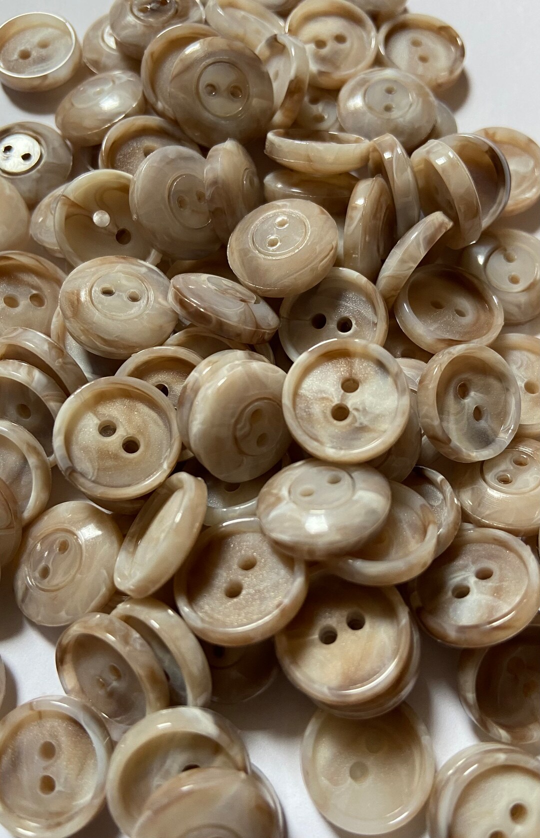 Shell Button Brown 6 X New Vintage Light Brown Tortoiseshell Buttons. 14mm. - Etsy