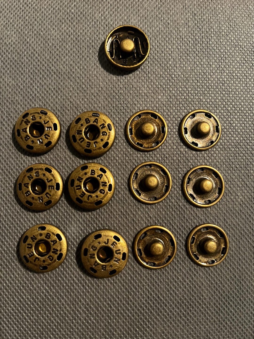 6 X New Jeun Bang Metal Popper Buttons. 19mm - Etsy
