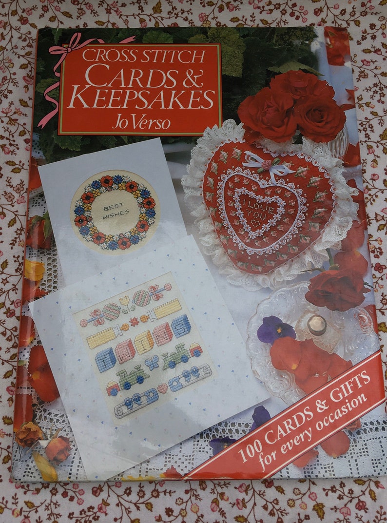 Vintage Cross Stitch Cards & Keepsakes Book Jo Verso. Etsy
