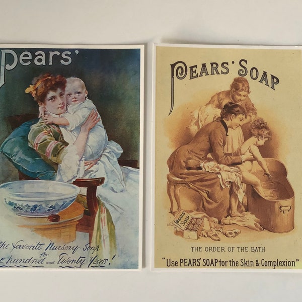 Vintage Pears Soap Mayfair Postcards. 1990.