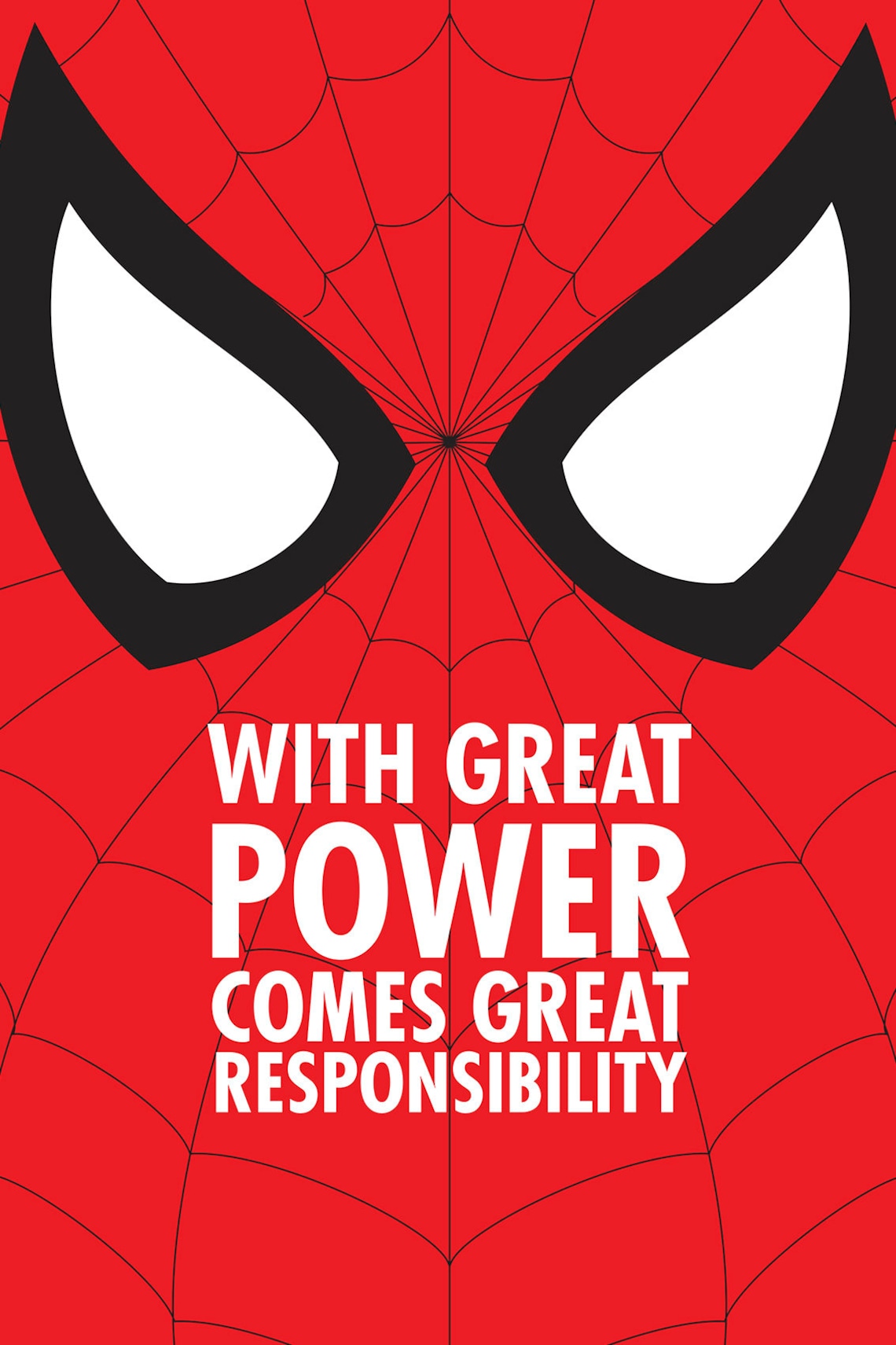 Spiderman Print With Great Power Comes Great Responsibility Etsy