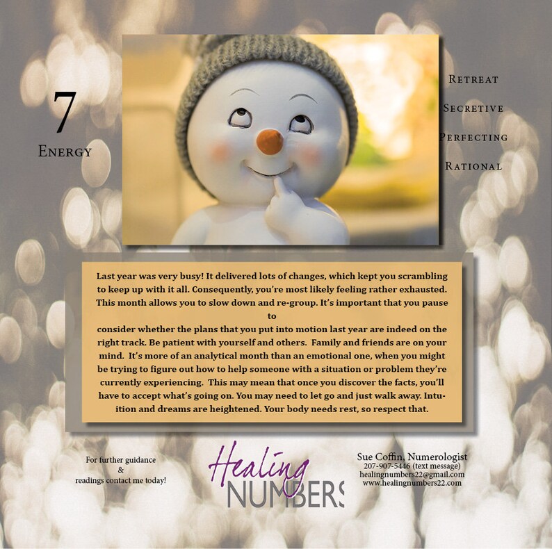 Personal Year 6 Numerology Calendar Etsy
