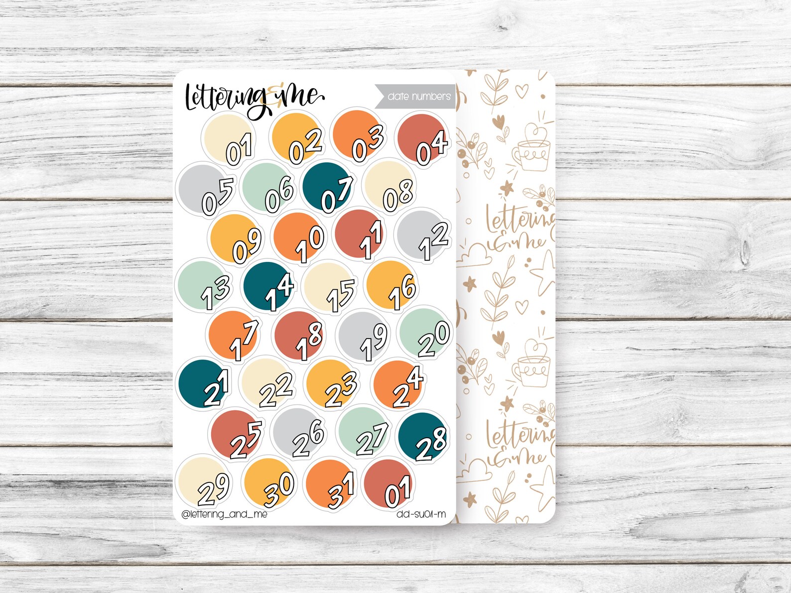 Autocollants Date Circles Feuille Dautocollants Pour Etsy France