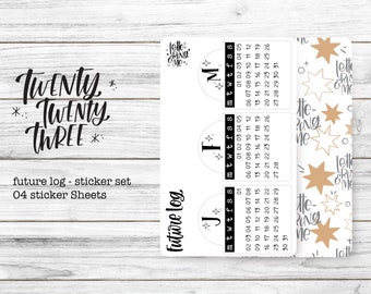 Sticker Set - Future Log Initials - Bullet Journal and Planner Sticker