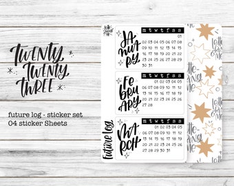 Sticker Set - Future Stacked Lettering - Bullet Journal and Planner Stickers