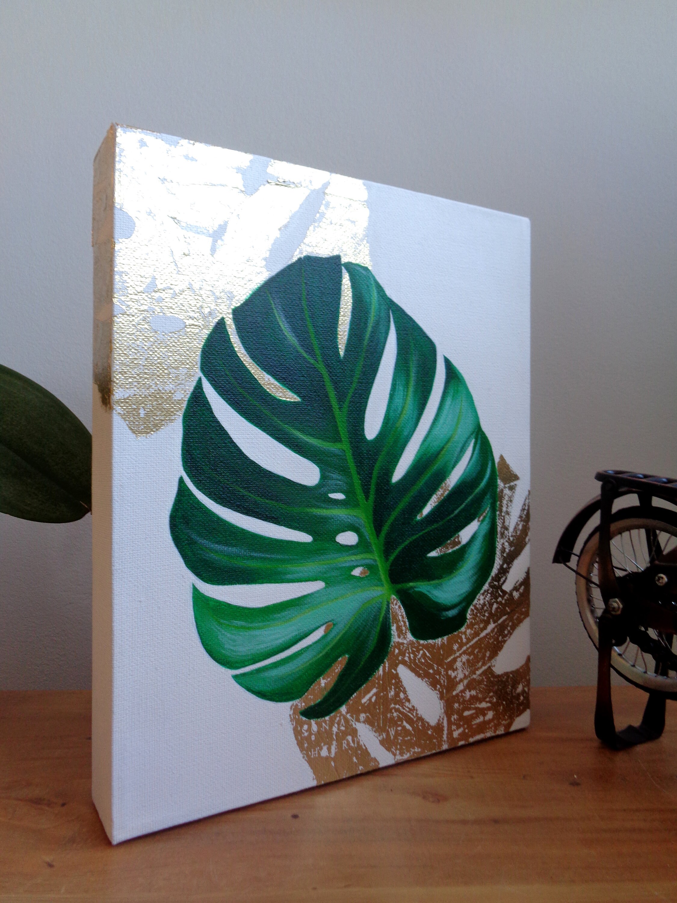 Leaf sale acrylic painting