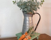 Simple Elegant Farmhouse Eucalyptus Galvanized Pitcher Centerpiece
