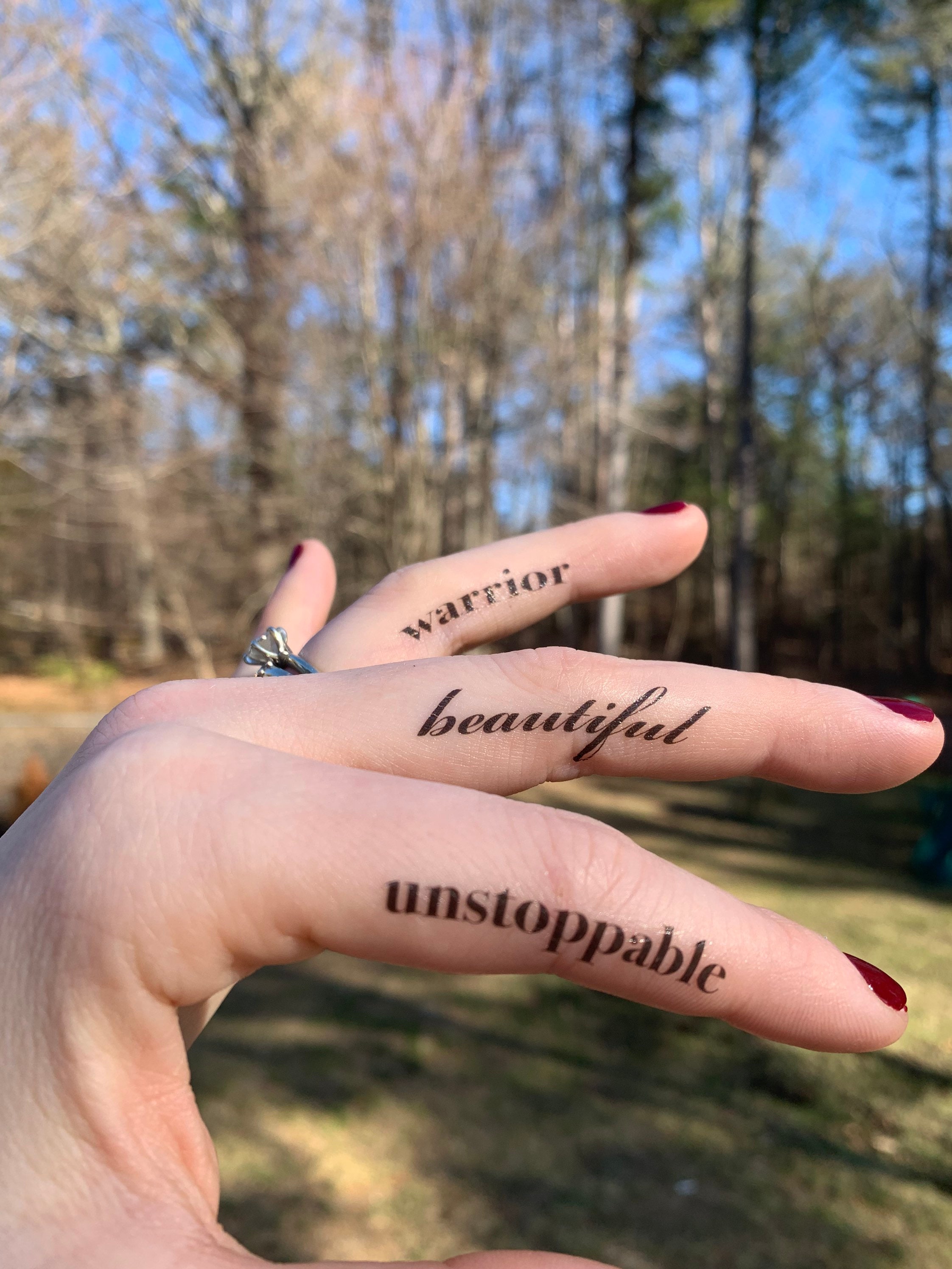 Buy Positive Affirmation Temporary Tattoos, Mini Temporary Tattoos, Warrior  Tattoos, I Am Enough Online in India - Etsy