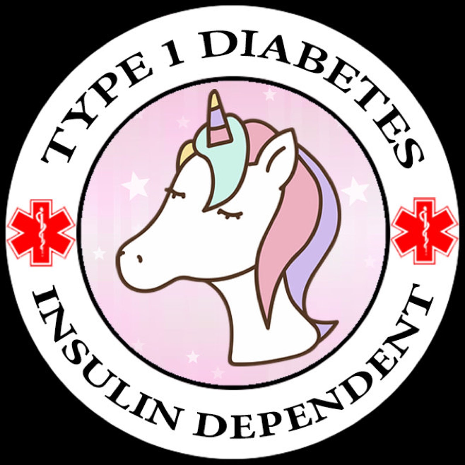 Type 1 Diabetes Insulin Dependent Medical Alert Temporary Etsy