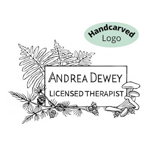 Custom Handcarved Linocut Logo Design: Unique Block Print