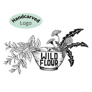 Custom Linocut Logo, Block Print Logo, Custom Block Print, Unique Logo Design, Handcarved Logo, Hand-printed Logo, No AI, All Handmade