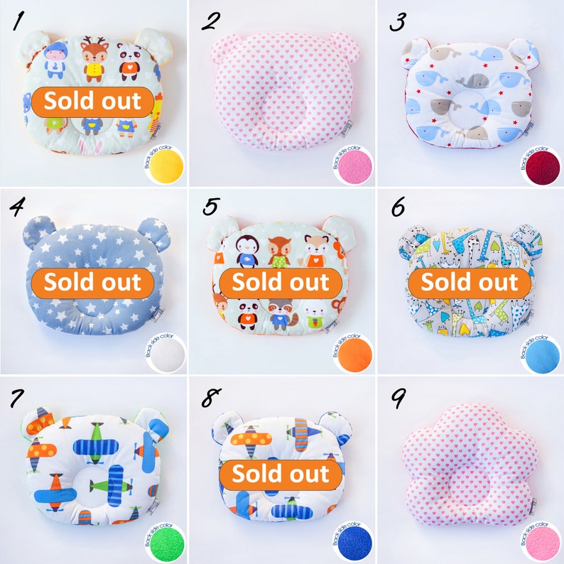 Baby Support Pillow Safe Baby Sleeping Pillow With Ears Etsy