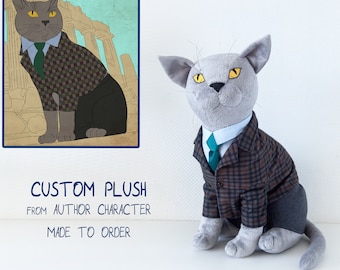 Plushie from author character Commission toy from book cartoon hero Personalized Custom Gift Creature from anime Doll Plushie Stuffed animal