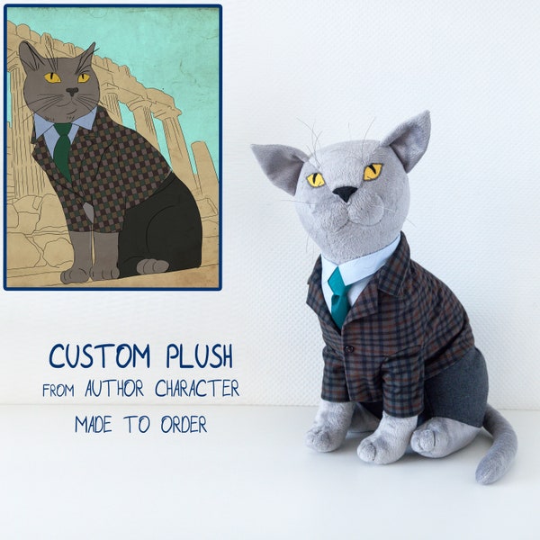 Plushie from author character Commission toy from book cartoon hero Personalized Custom Gift Creature from anime Doll Plushie Stuffed animal