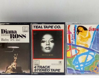 Dianna Ross lot of 3 audio cassette tapes , R&B, SOUL , DISCO , MOTOWN