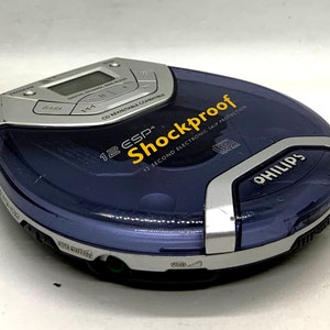 Retro 90s Philips transparent shockproof discman / cd player with belt clip / perfect working image 3