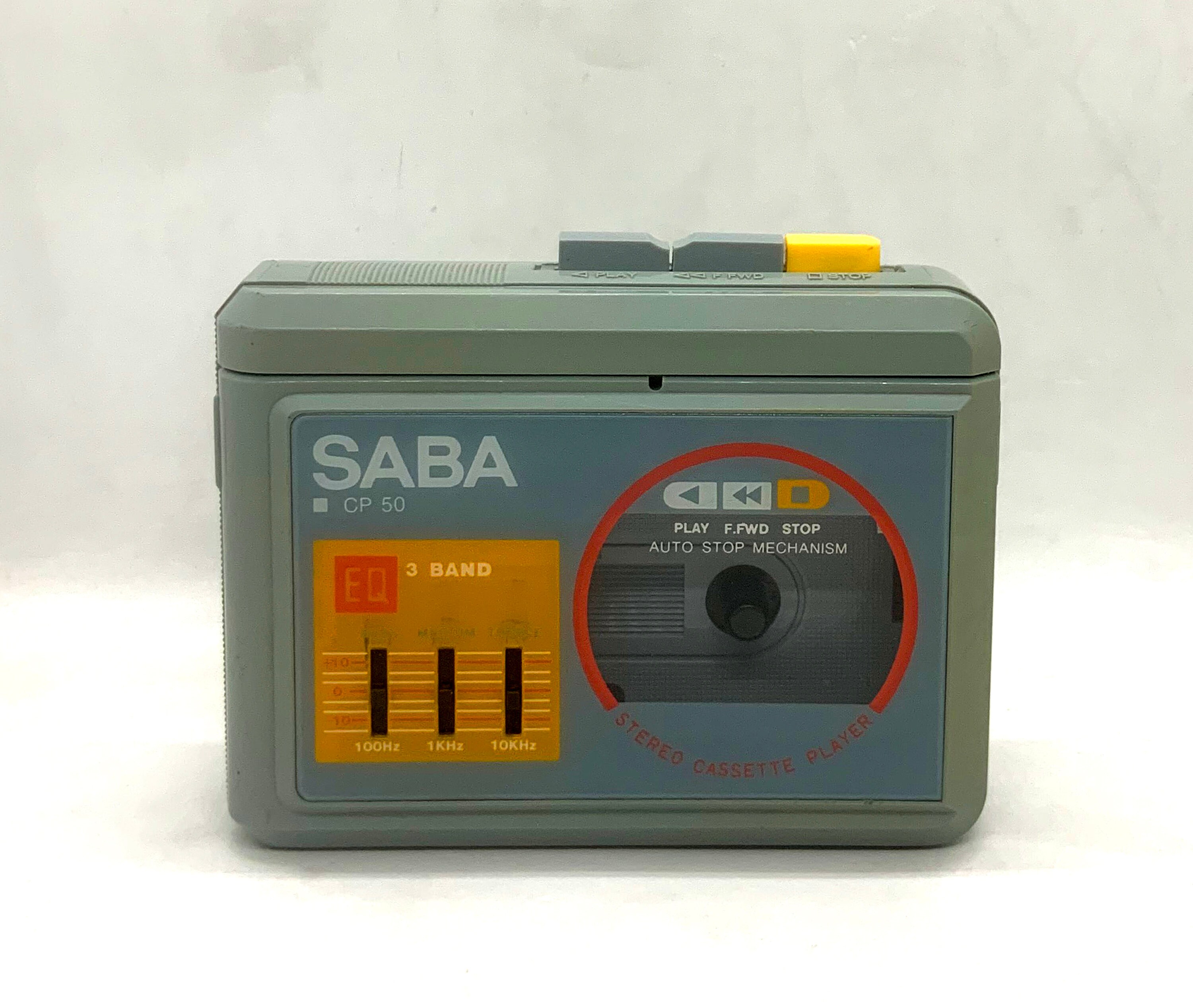 Walkman SABA MC8205 Stéréo Portable Vintage - Fonctionne - Courroie Neuve - Bleu