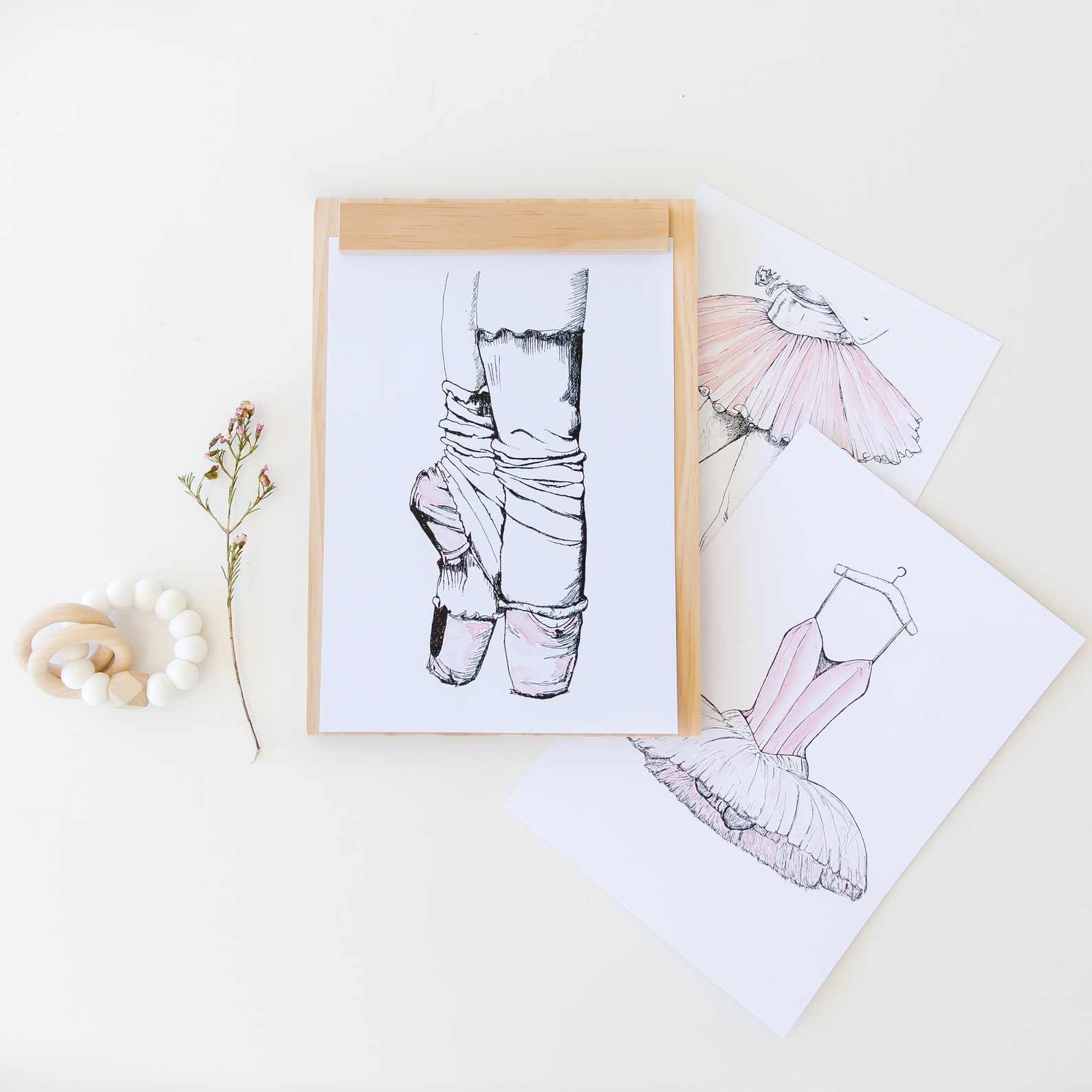 ballet art print ballet point shoes kids print ballerina nursery ballet pink kids print