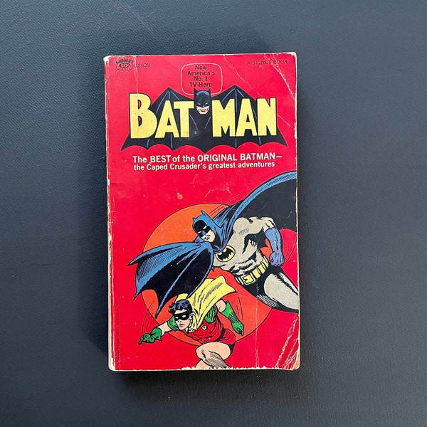Batman paperback illustrated book vintage 1966 First Printing - The Best of the Original Batman - used