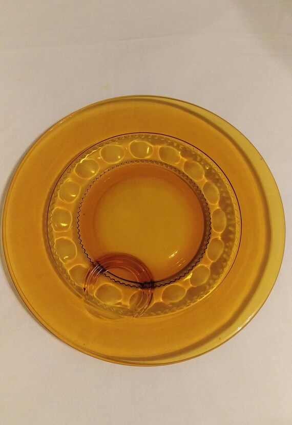 Vintage Amber Glass Dinner Plates Set Of 6 Missing - Vintage Amber Glass Plates Vintage Amber Glass Dinner Plates Set Of 6 Missing - Vintage Amber Glass Plates
