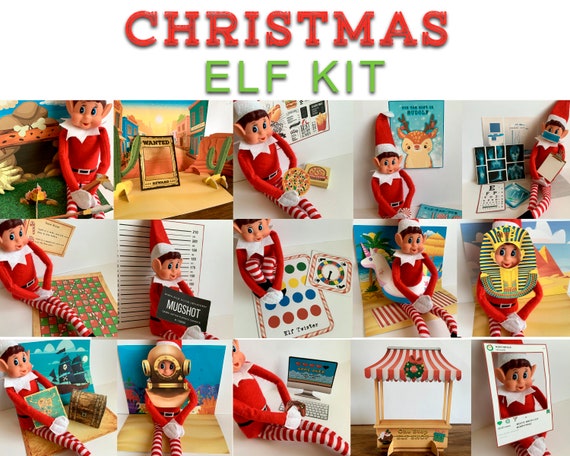 Elf Christmas Props Giant Christmas Elf Kit. 20 Different Fun