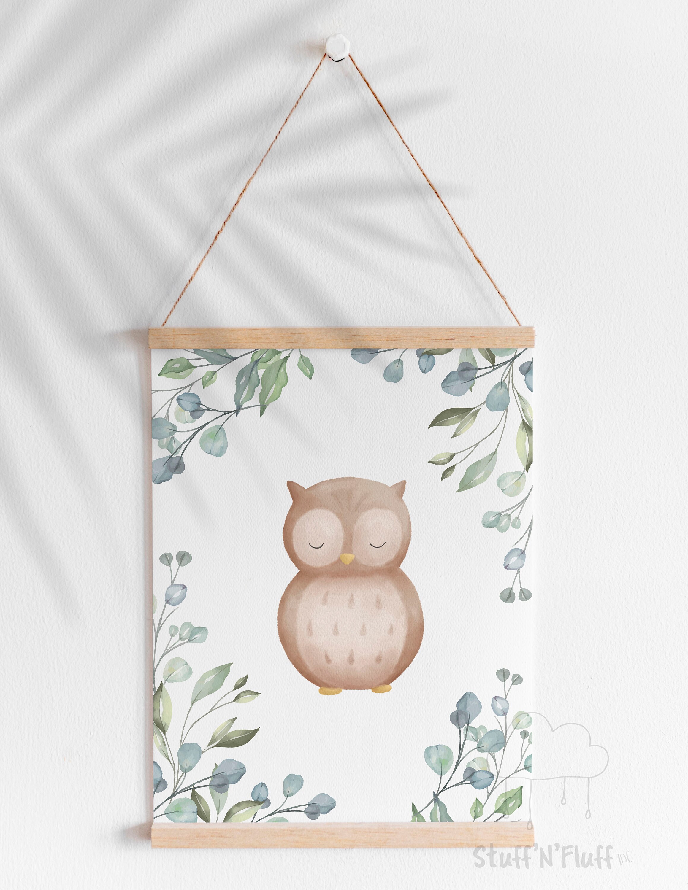 Owl Nursery Wall Art Woodland Nursery Decor. Woodland Forest Etsy